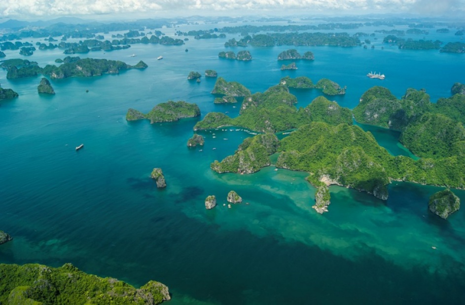 Halong Bay from a bird's eye view