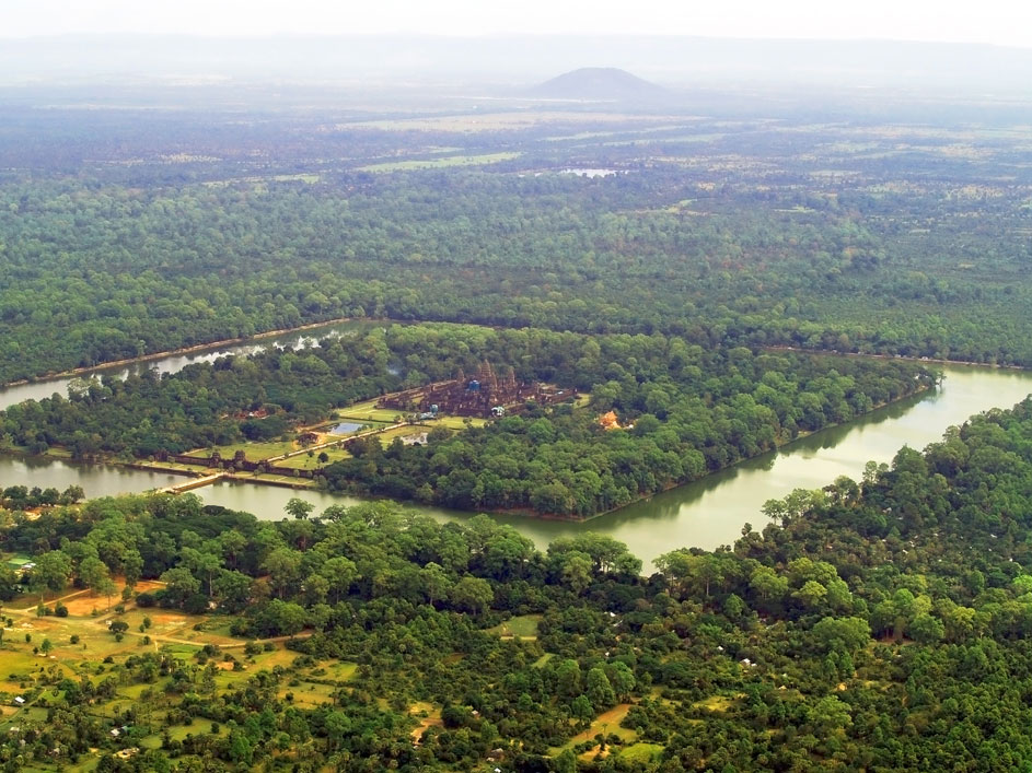 Angkor view from helicopter